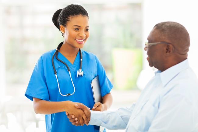 nurse with patient